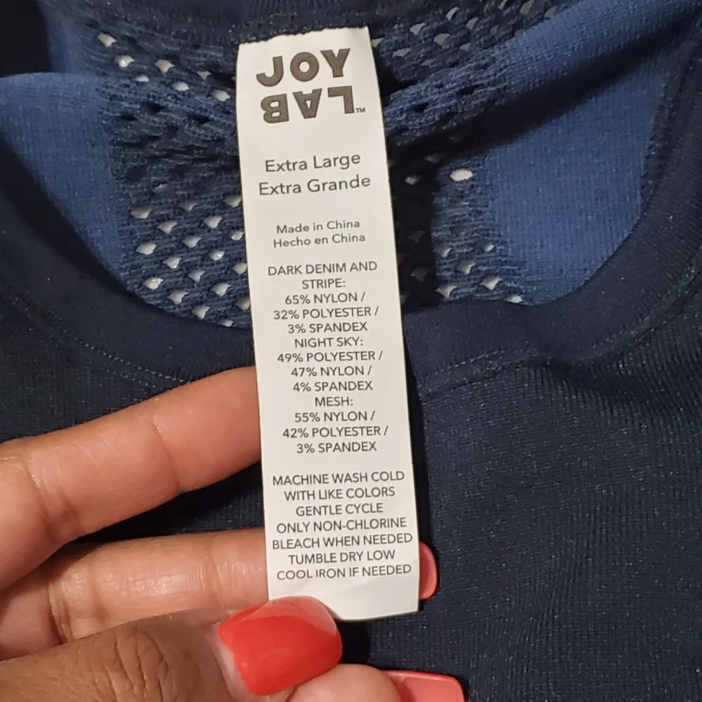 Joy Lab Blue Razor Back Tank Top - Picture 4 of 6